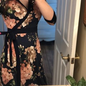 Faux wrap dress. Maternity postpartum